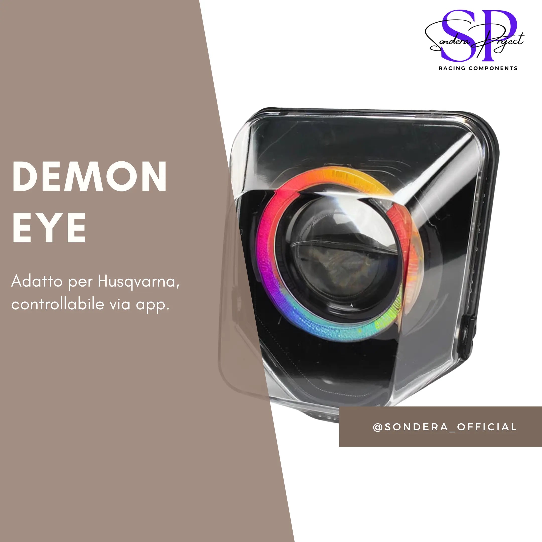 Faro DEMON Eye RGB per Husqvarna - Gruppo ottico Sondera