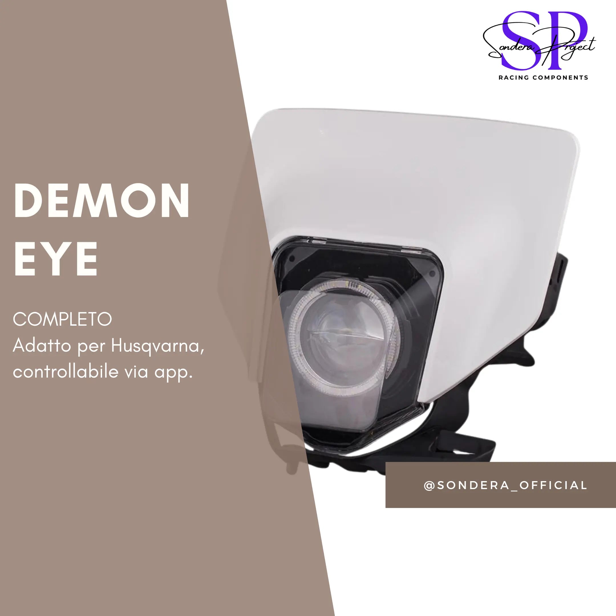 Faro DEMON Eye RGB per Husqvarna - COMPLETO Sondera